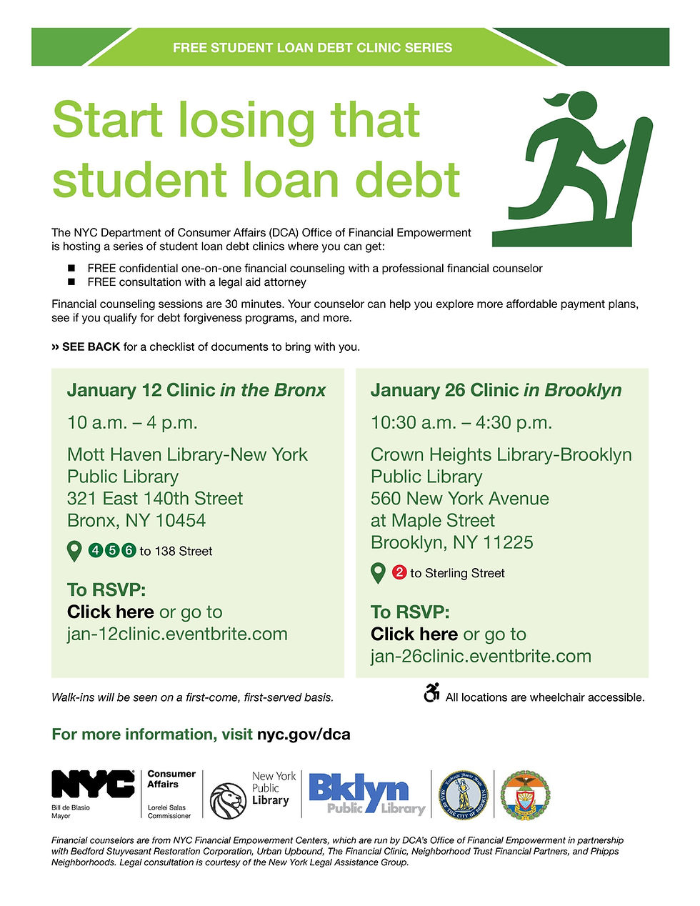 Student Loan Debt Reduction seminar with NYC Department of Consumer Affairs