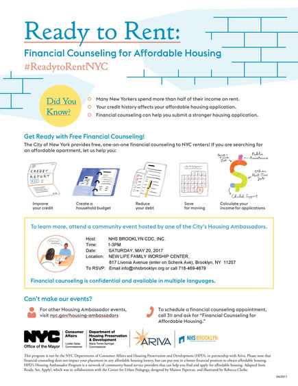 NHS Brooklyn Housing Ambassador in HPD/DCA "Ready To Rent" Program