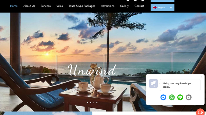 Baan Saitara Villas: Full Hotel Package: Fully customized website design, advanced SEO, bilingual, full content writing, social media optimization, booking engine and channel manager optimization using PMS (property management system).