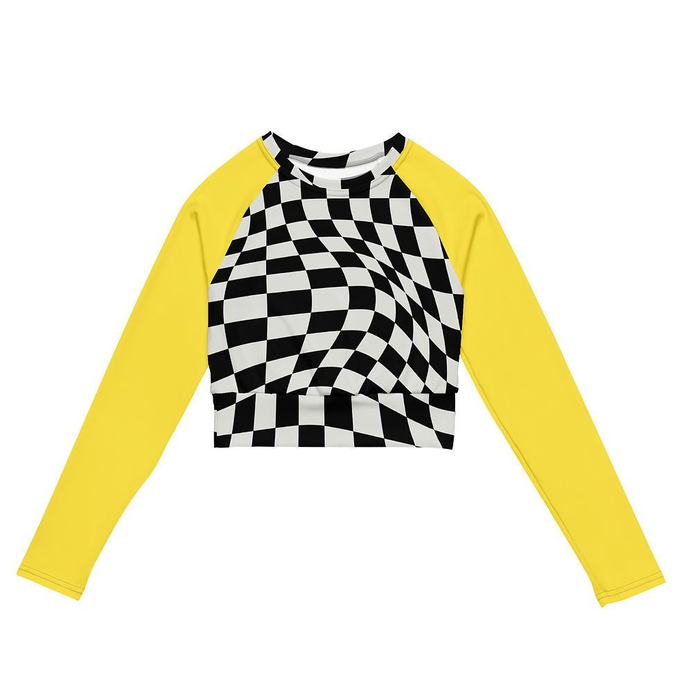 Thumbnail: Trippy Recycled long-sleeve crop top