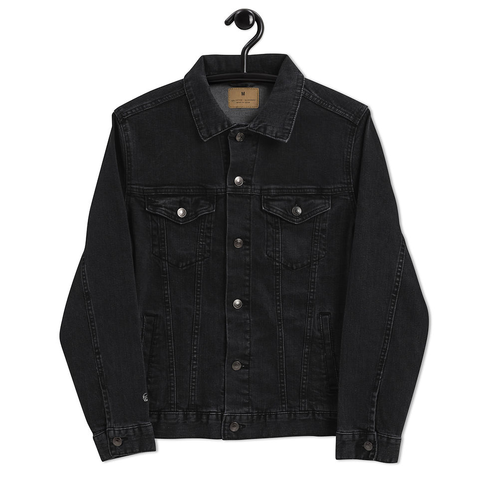 Thumbnail: Unisex Skull Sleeve Denim Jacket