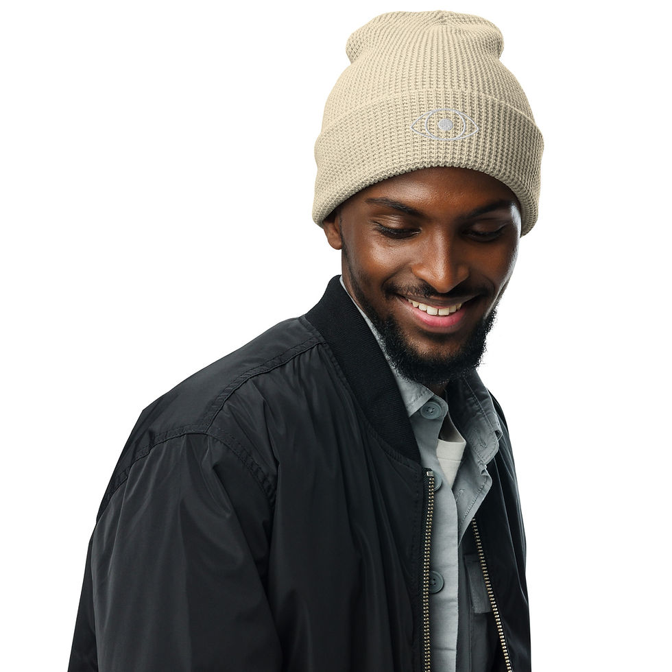 Thumbnail: Waffle beanie (faux wool)