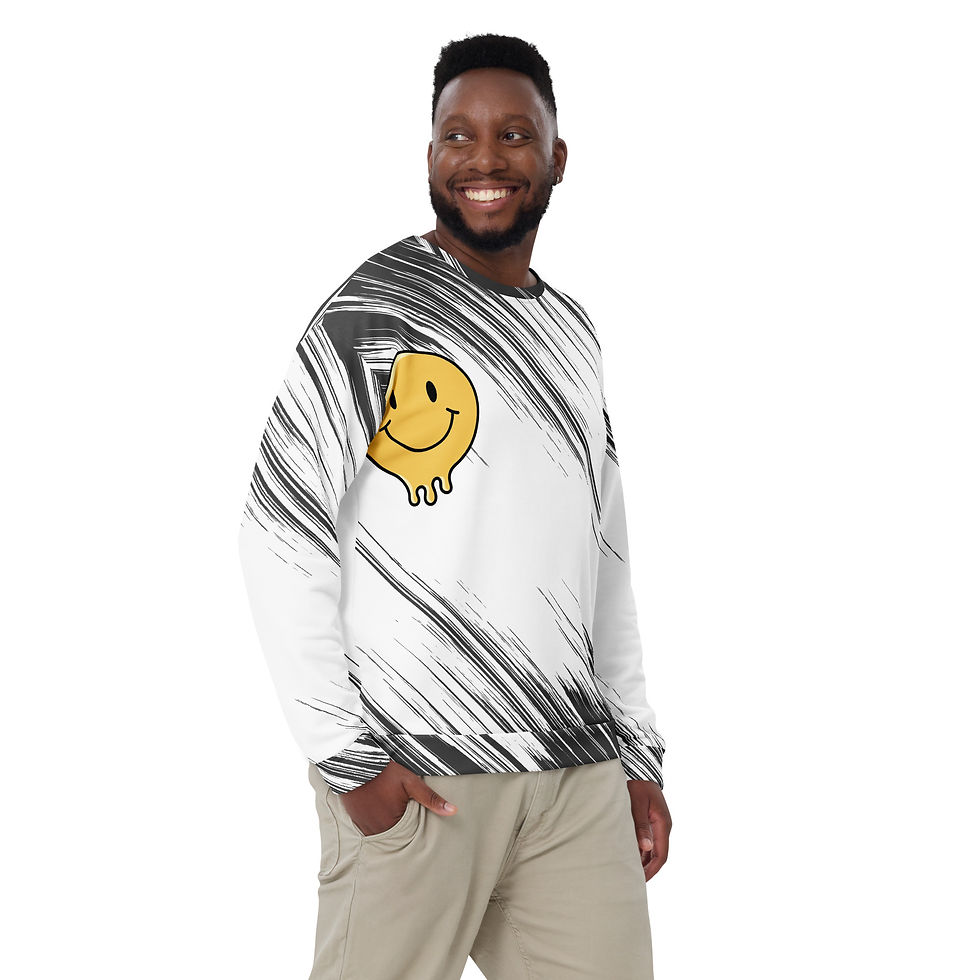 Thumbnail: Faux Fleece Smile Unisex Sweatshirt