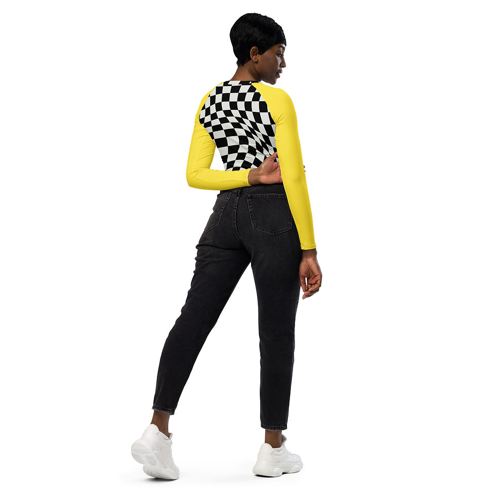 Thumbnail: Trippy Recycled long-sleeve crop top