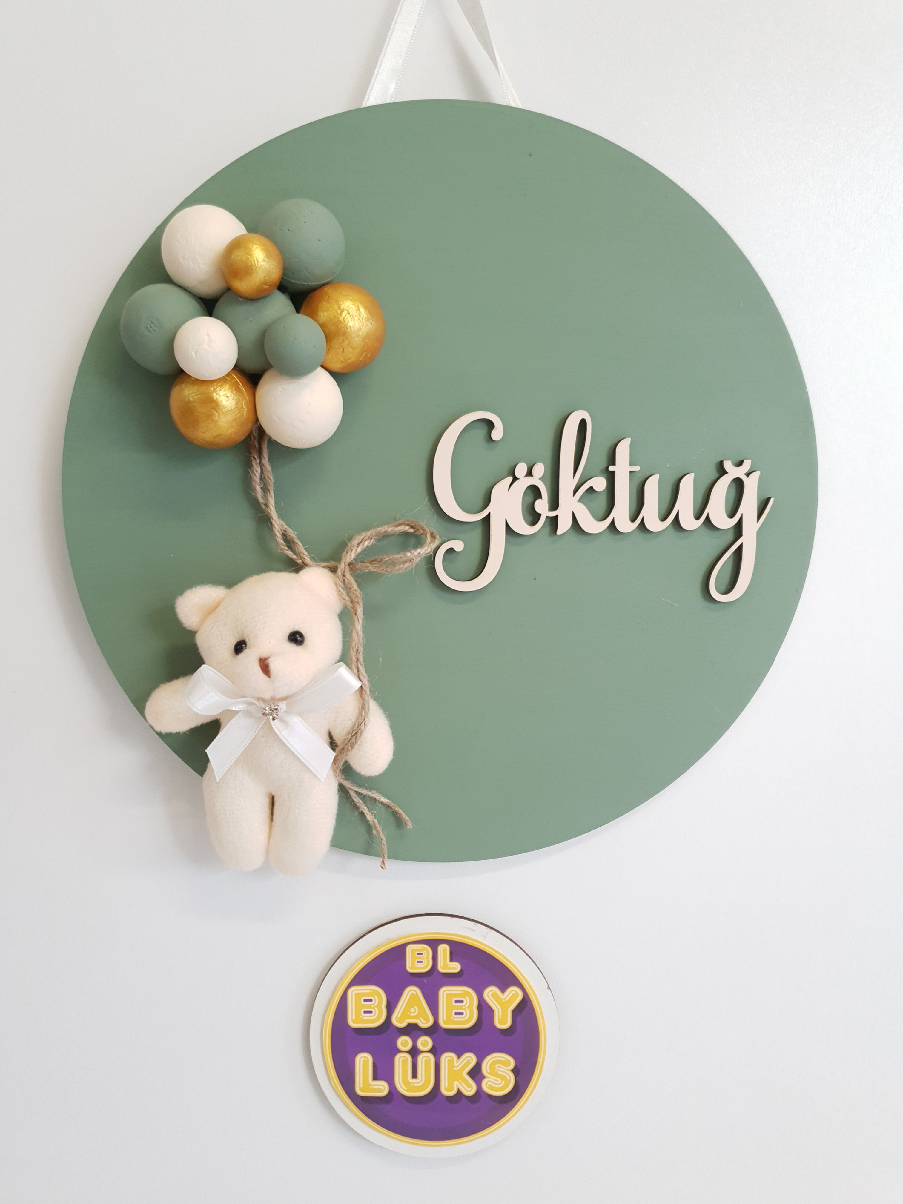 Bubble Yuvarlak Bebek Kapı süsü, Hastane Süsü, İsimlik