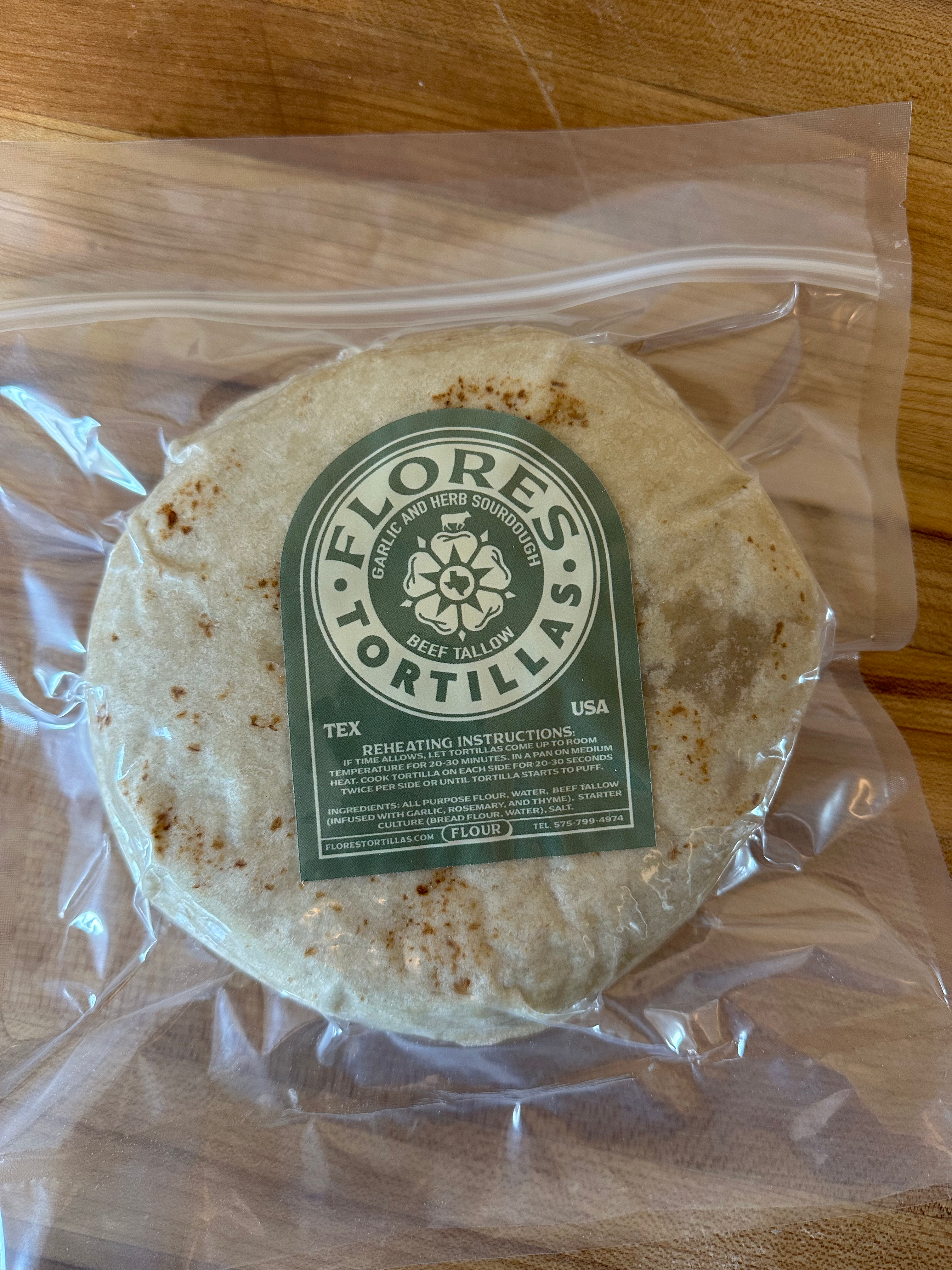 Garlic & Herb Sourdough Beef Tallow Tortillas