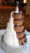Pastel de bodas doble sabor