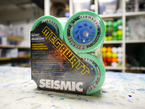 Seismic 90mm Megawatt Splitduro Mint Mango | MK Longboards