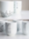 Mug-simple black on white design underglazed