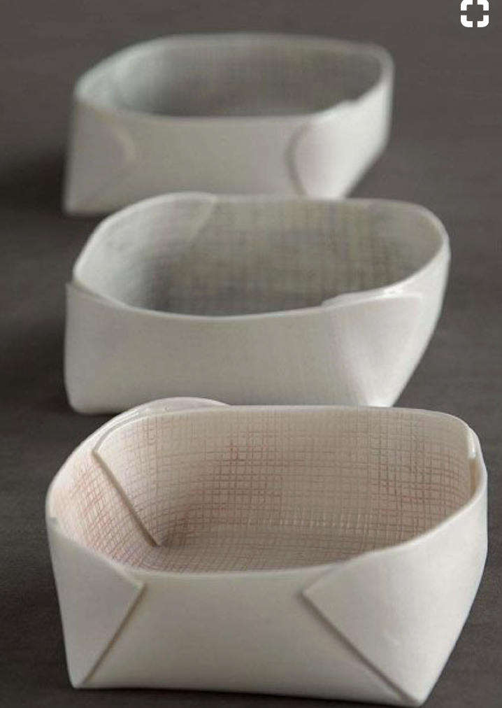 Handbuilt square bowls