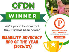 The CFDN Named Disability Advocacy NPO of the Year 2026/27