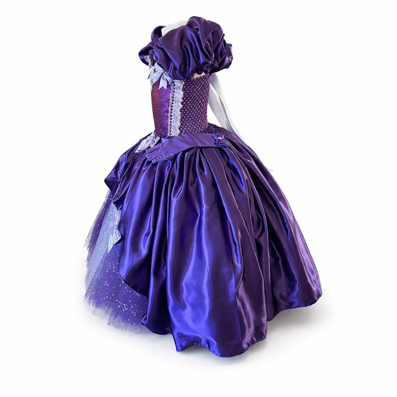 Thumbnail: Princess Cinderella Inspired Tutu Dress With Gloves And Necklace (Purple)