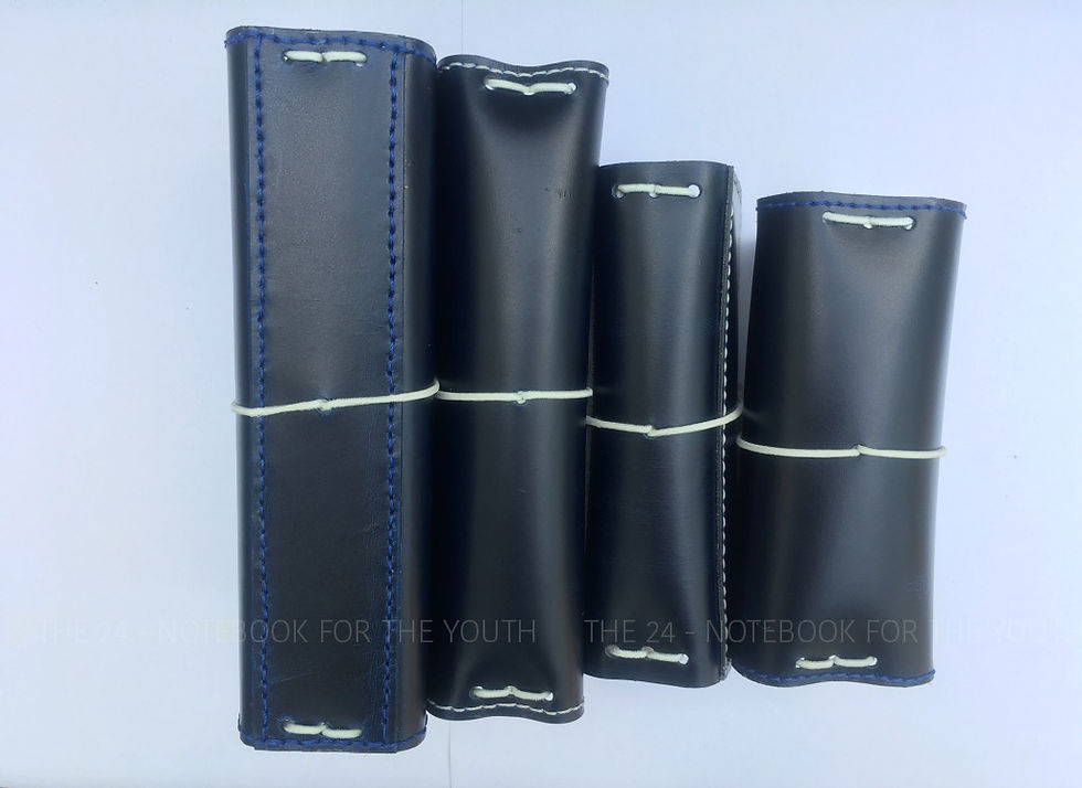 Thumbnail: Sổ Da Xanh Navy - B6 Size