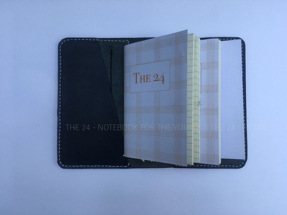 Thumbnail: Sổ Da Xanh Navy - Passport Size