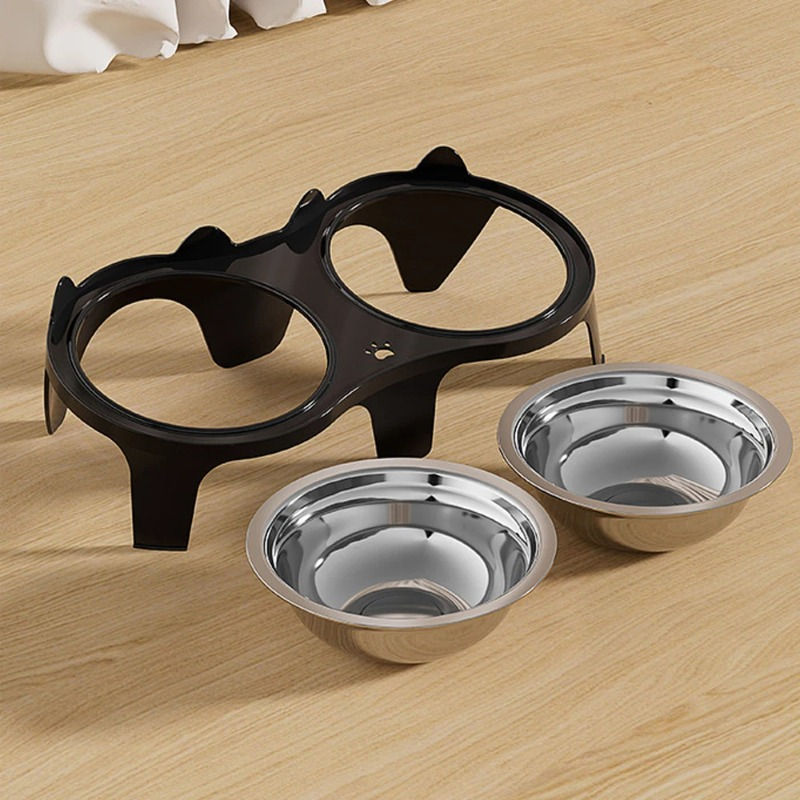 Thumbnail: Raised Stainless Steel Cat Bowl