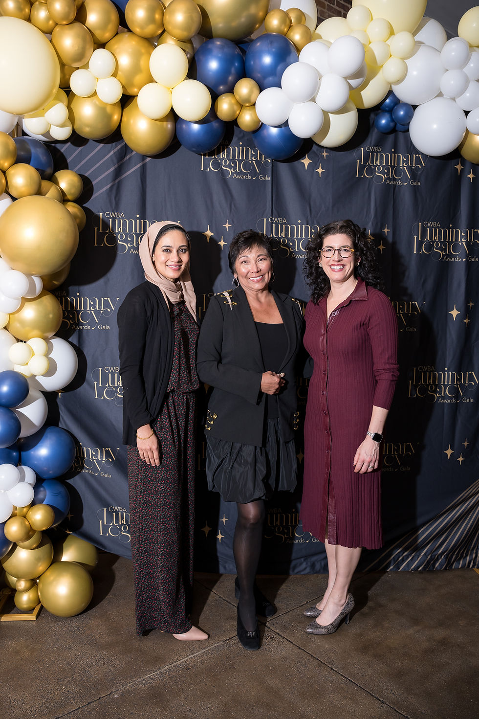 From left: CWBA President Azra Taslimi, Hon. Regina Rodriguez, and immediate past President Alison Connaughty.