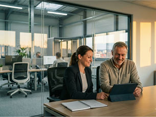 image montrant une équipe travaillant efficacement avec l'intelligence artificielle