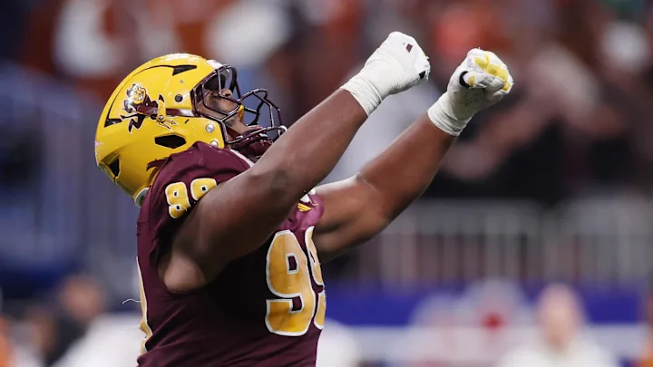 Fite celebrating a massive TFL in the Peach Bowl vs Texas 2024