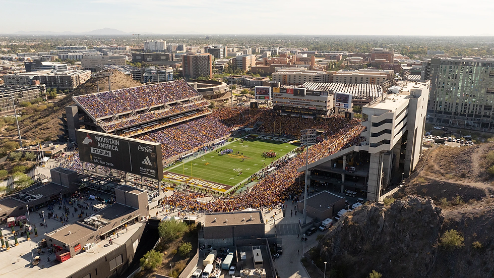 Aerial photo of Mountain America Stadium Creator: Samantha Chow