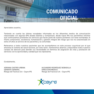 Comunicado Oficial