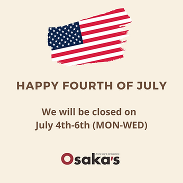 We will be closed on July 4th Sun, 5th Mon 6th Tue (Instagramの投稿).png