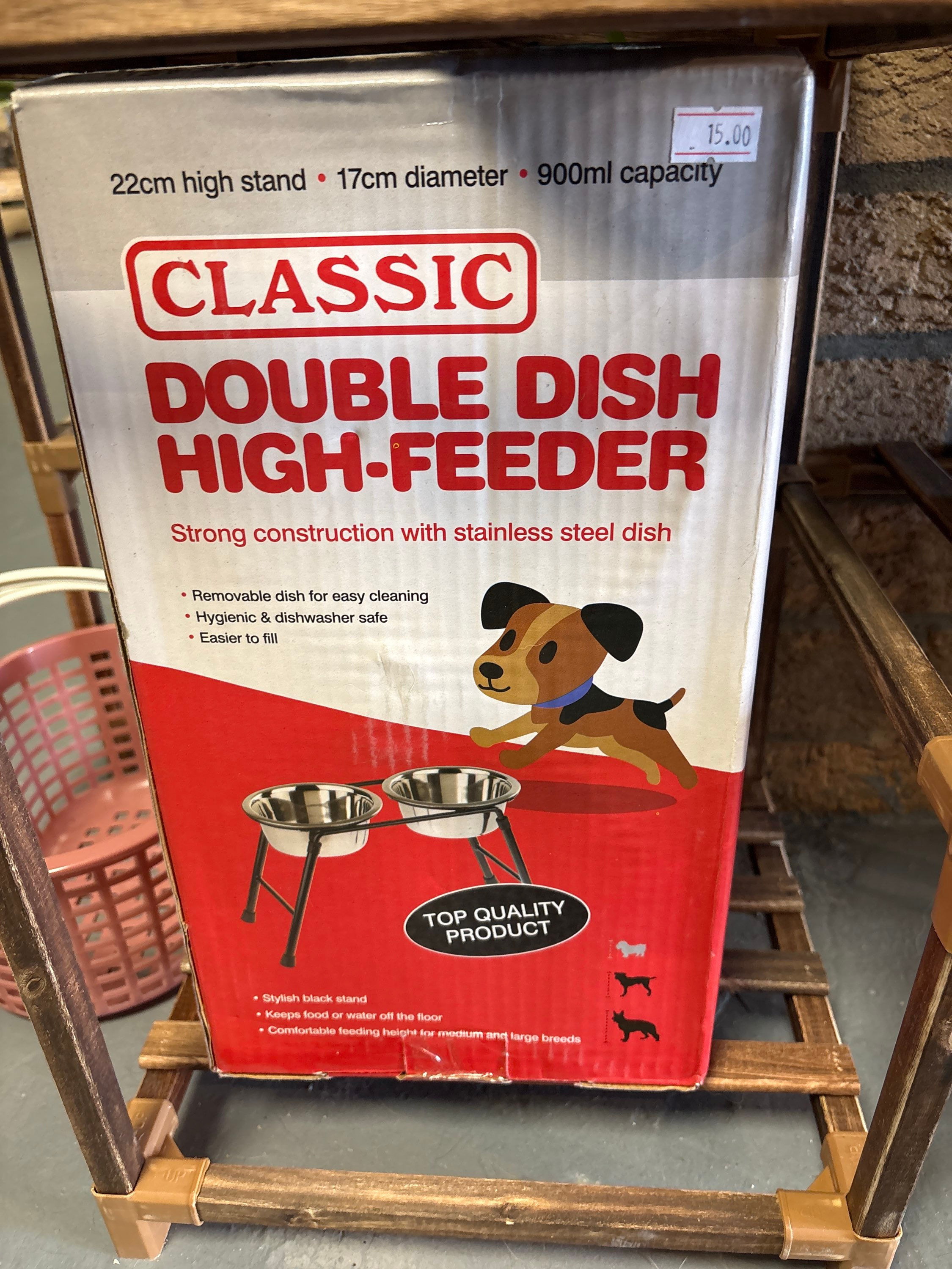 Classic High Stand Feeder Dishes (2x 900ml)