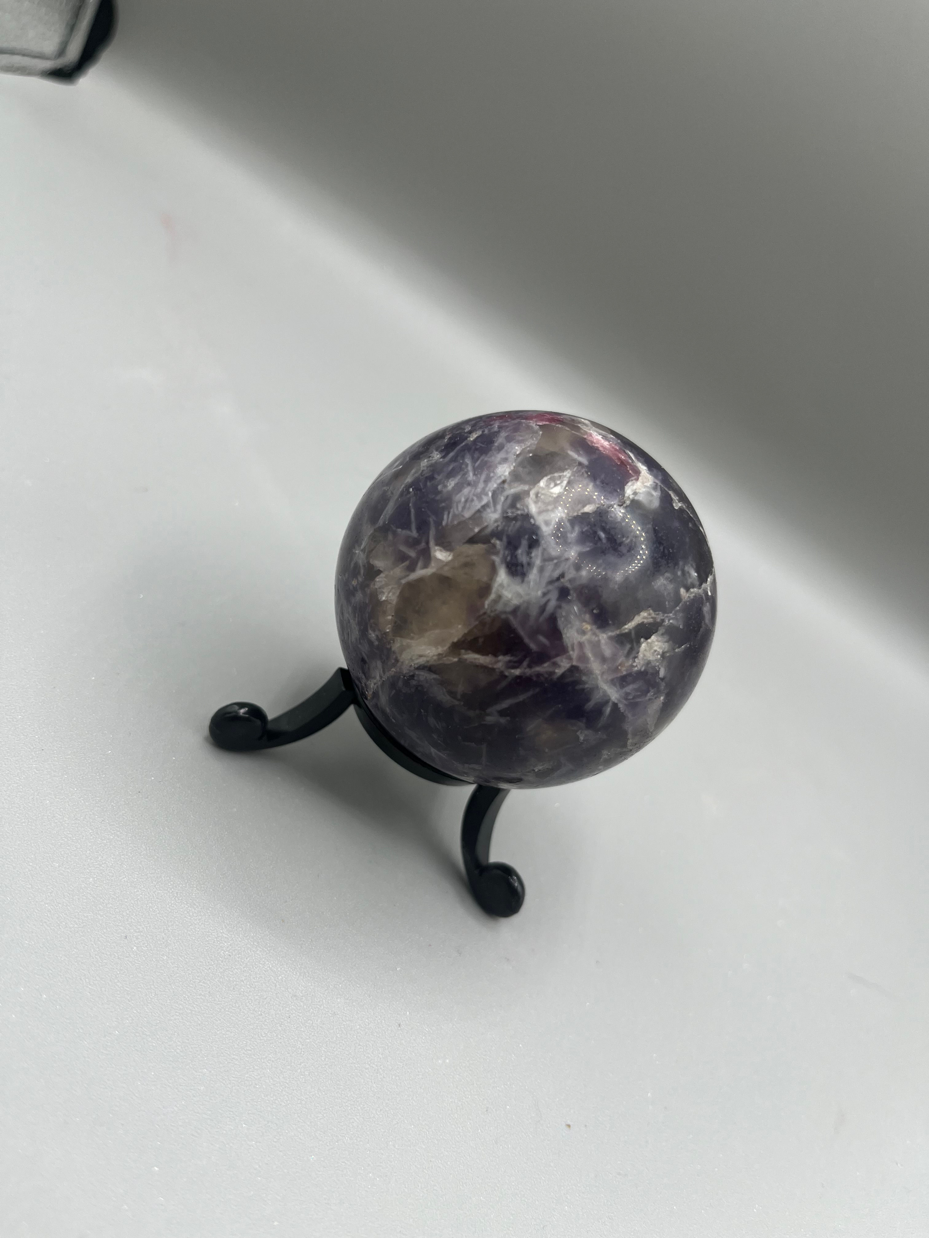 Purple Moss Agate sphere 