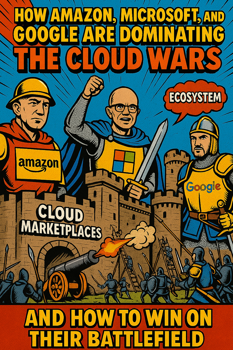 Epic Showdown in the Cloud Arena: Amazon, Microsoft, and Google Battle for Ecosystem Supremacy.