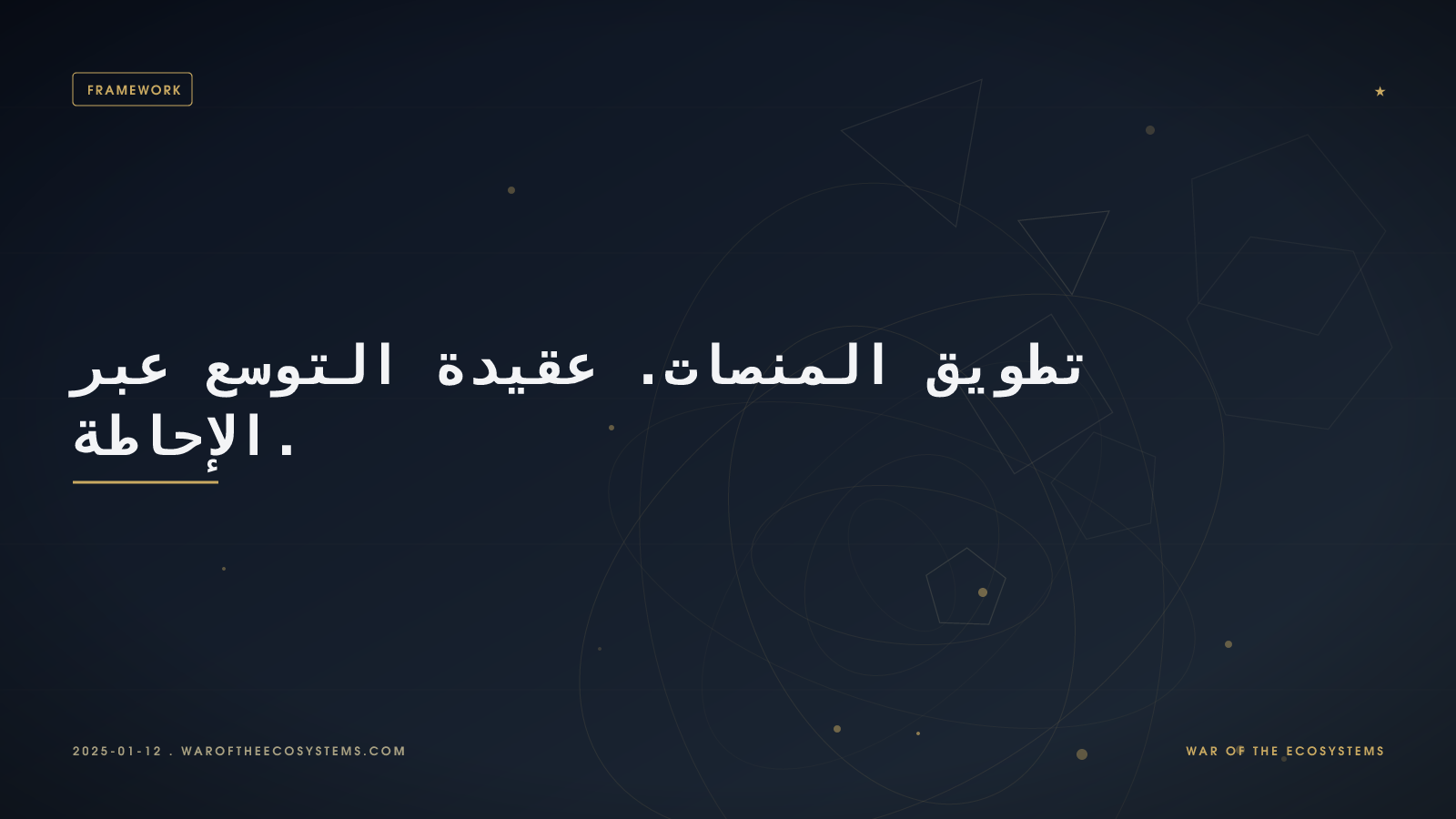 تطويق المنصات. عقيدة التوسع عبر الإحاطة.