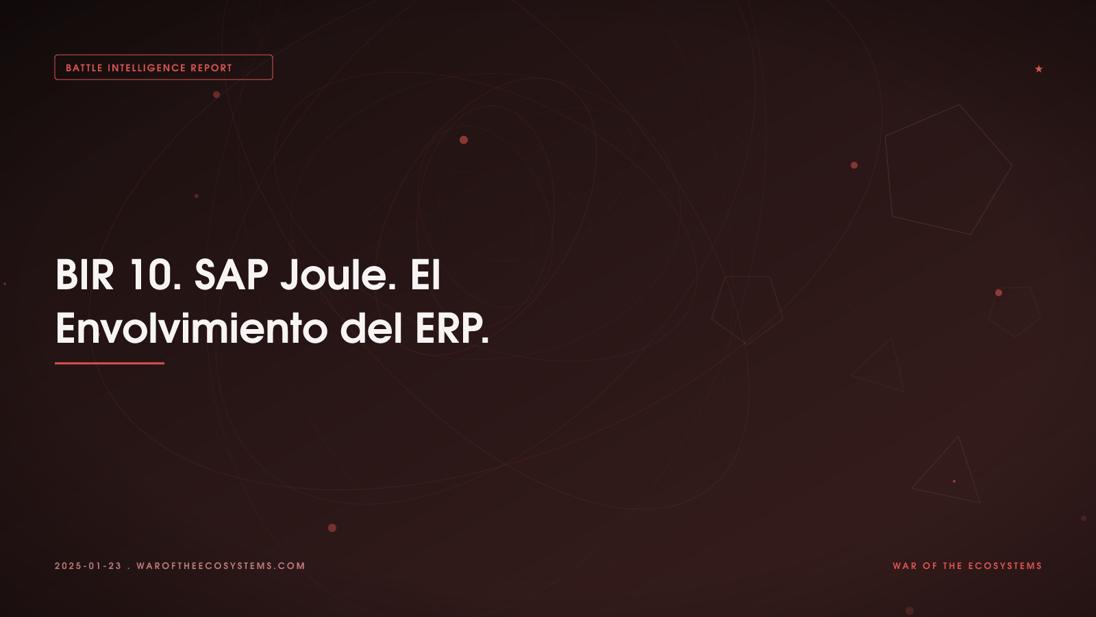 BIR 10. SAP Joule. El Envolvimiento del ERP.