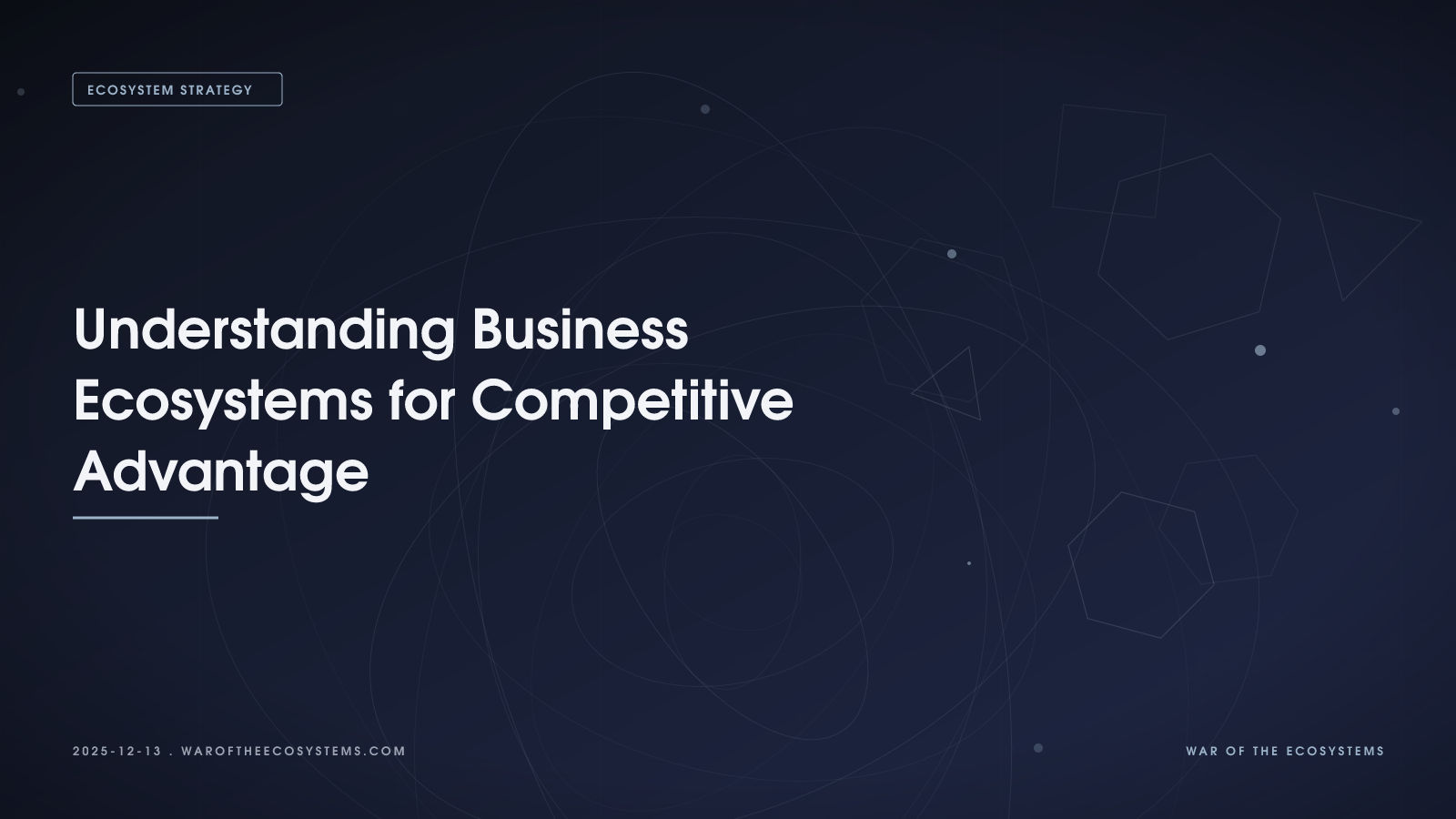 Understanding Business Ecosystems for Competitive Advantage