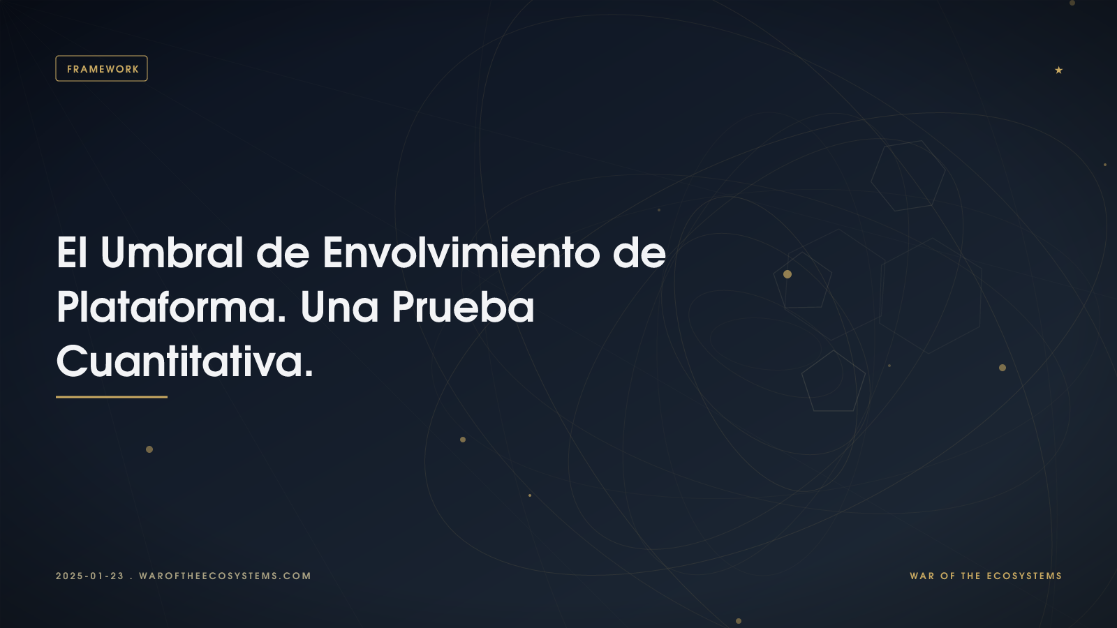 El Umbral de Envolvimiento de Plataforma. Una Prueba Cuantitativa.