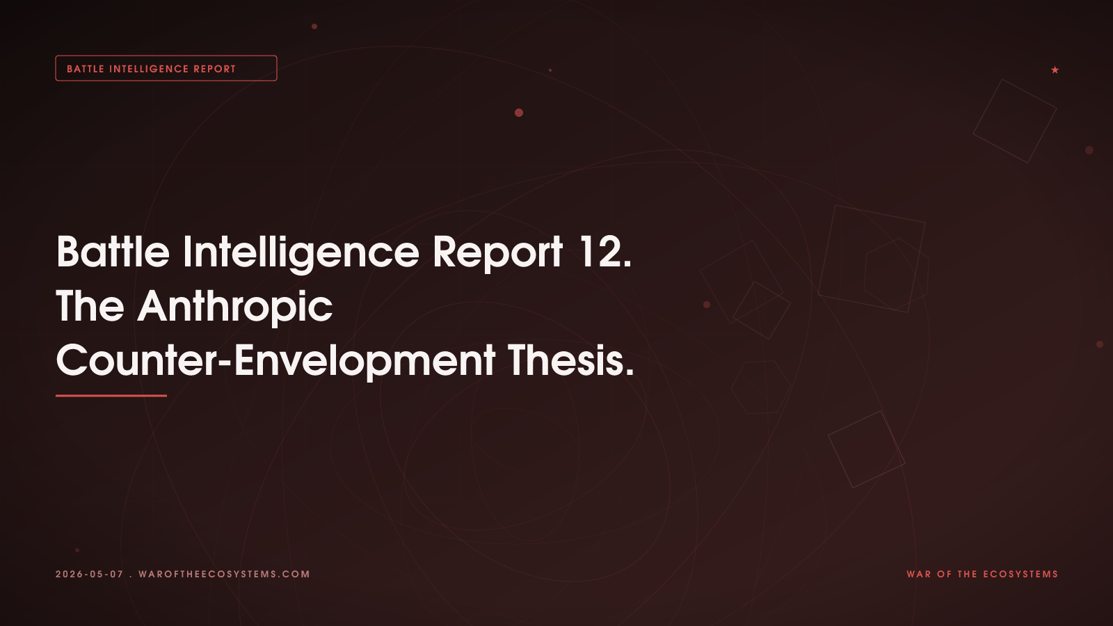 Battle Intelligence Report 12. The Anthropic Counter-Envelopment Thesis.
