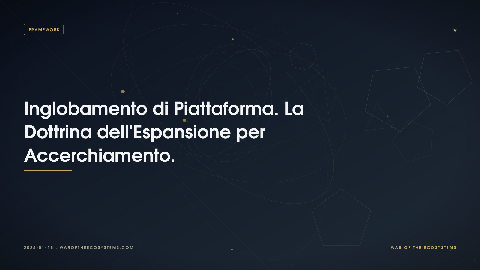 Inglobamento di Piattaforma. La Dottrina dell'Espansione per Accerchiamento.