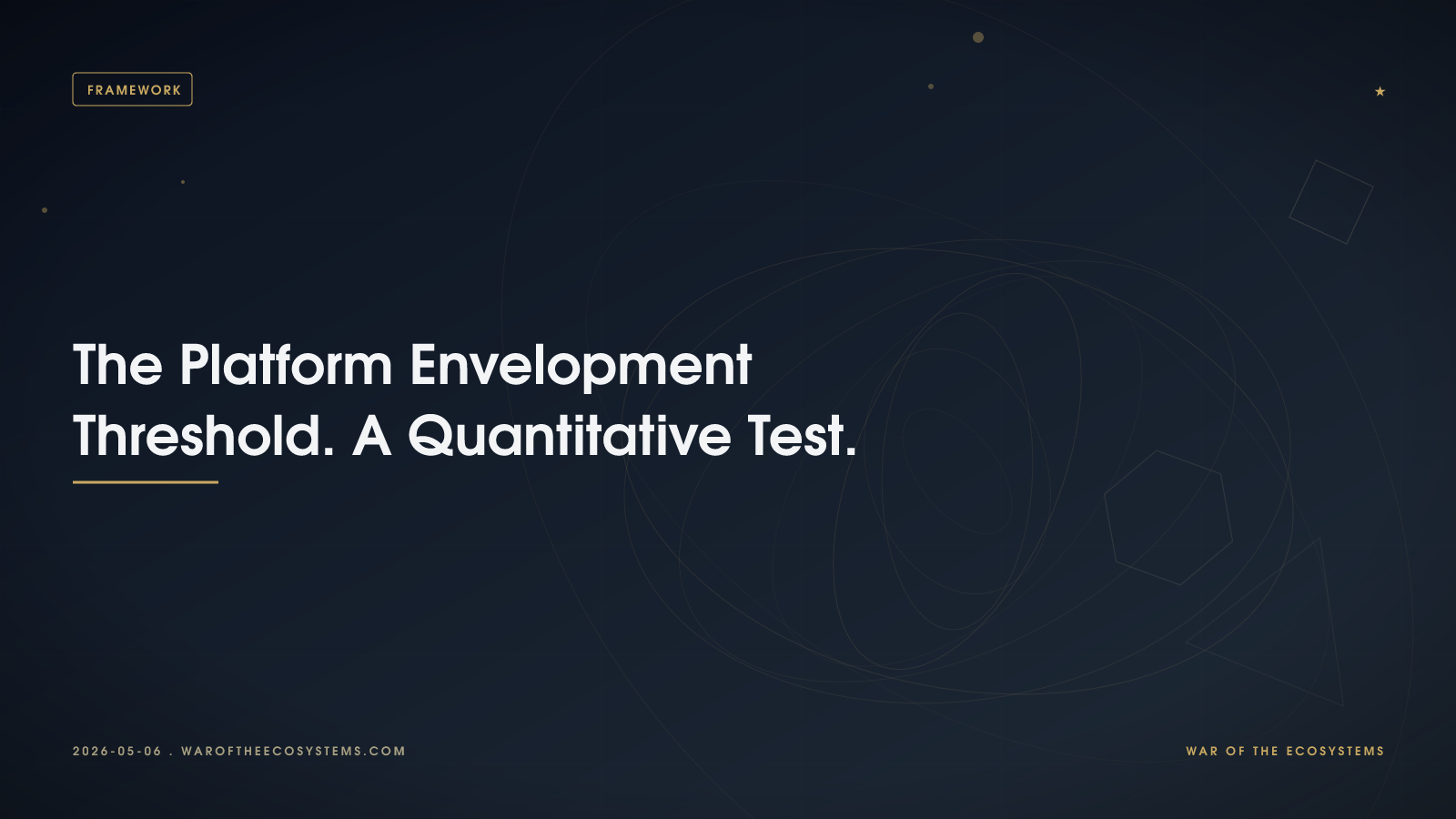 The Platform Envelopment Threshold. A Quantitative Test.