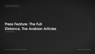 Press Feature: The Full Distance, The Arabian Articles
