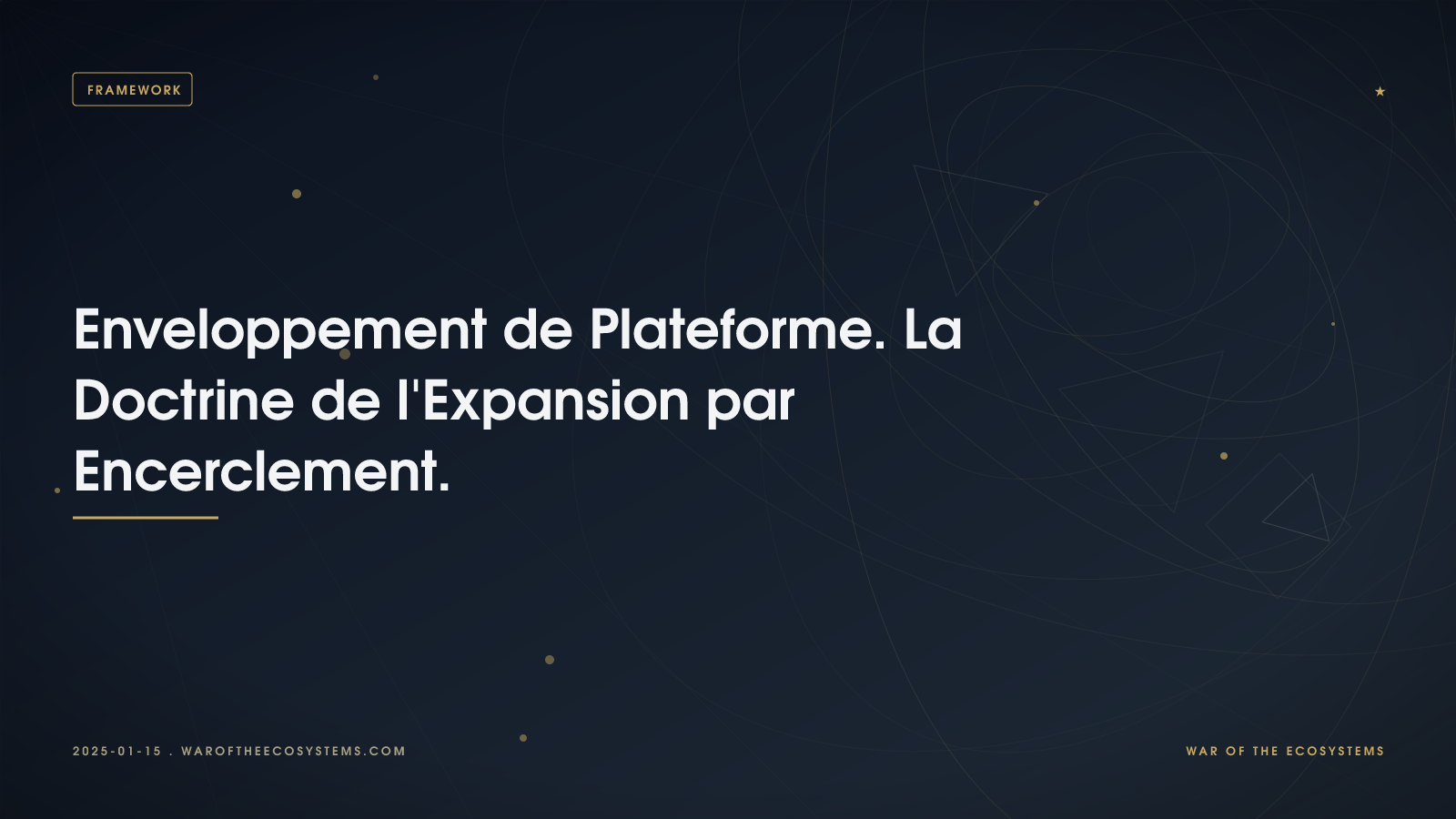Enveloppement de Plateforme. La Doctrine de l'Expansion par Encerclement.