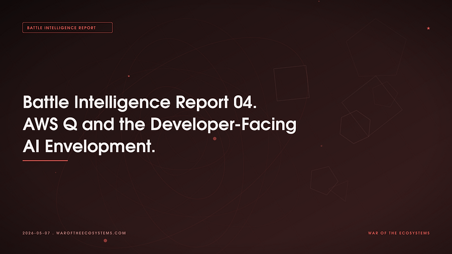 Battle Intelligence Report 04 AWS Q And The Developer Facing AI Envelopment