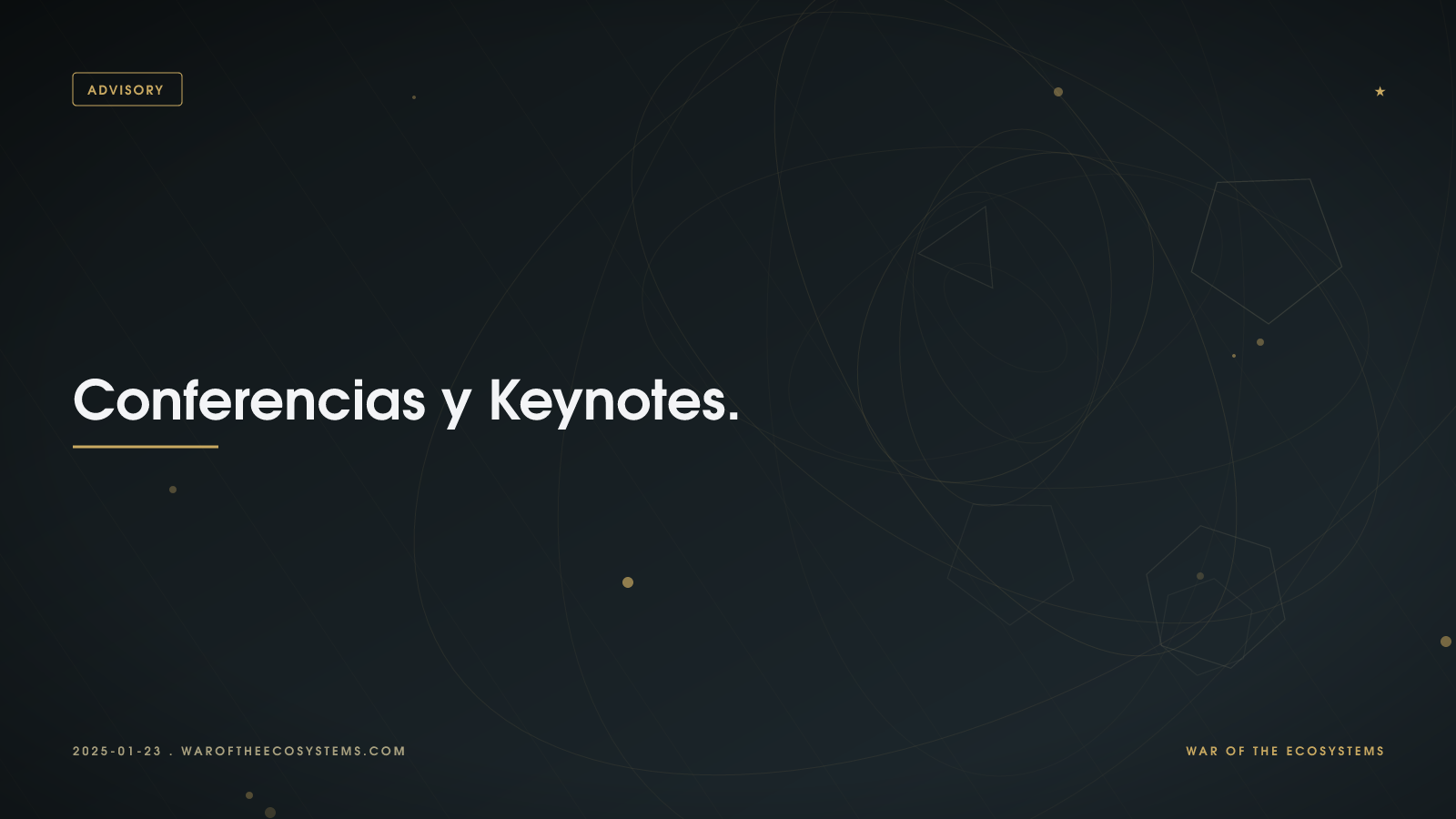 Conferencias y Keynotes.