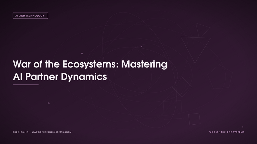 Unveiling The Power Dynamics Navigating Partner Ecosystems In The AI Landscape