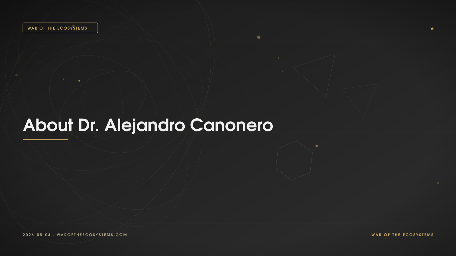 About Dr. Alejandro Canonero