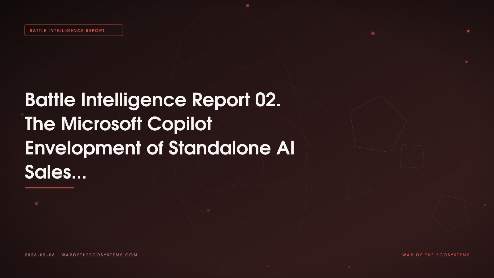 Battle Intelligence Report 02. The Microsoft Copilot Envelopment of Standalone AI Sales Tools.