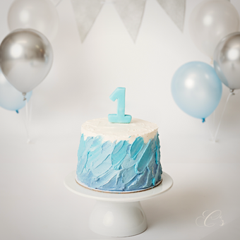Buttercream Torte, Blau, Cake Design, Individual