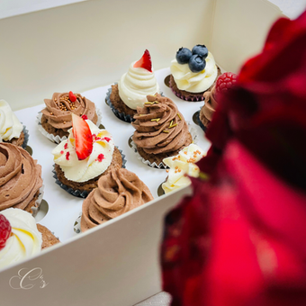 Cupcake für Valentinstag