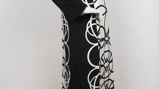black and white 60s dress