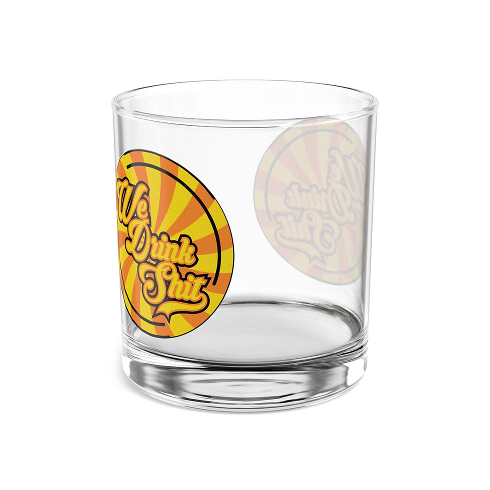 Thumbnail: Vintage WeDrinkShit Logo Rocks Glass, 10oz - Perfect for Parties and Cocktails