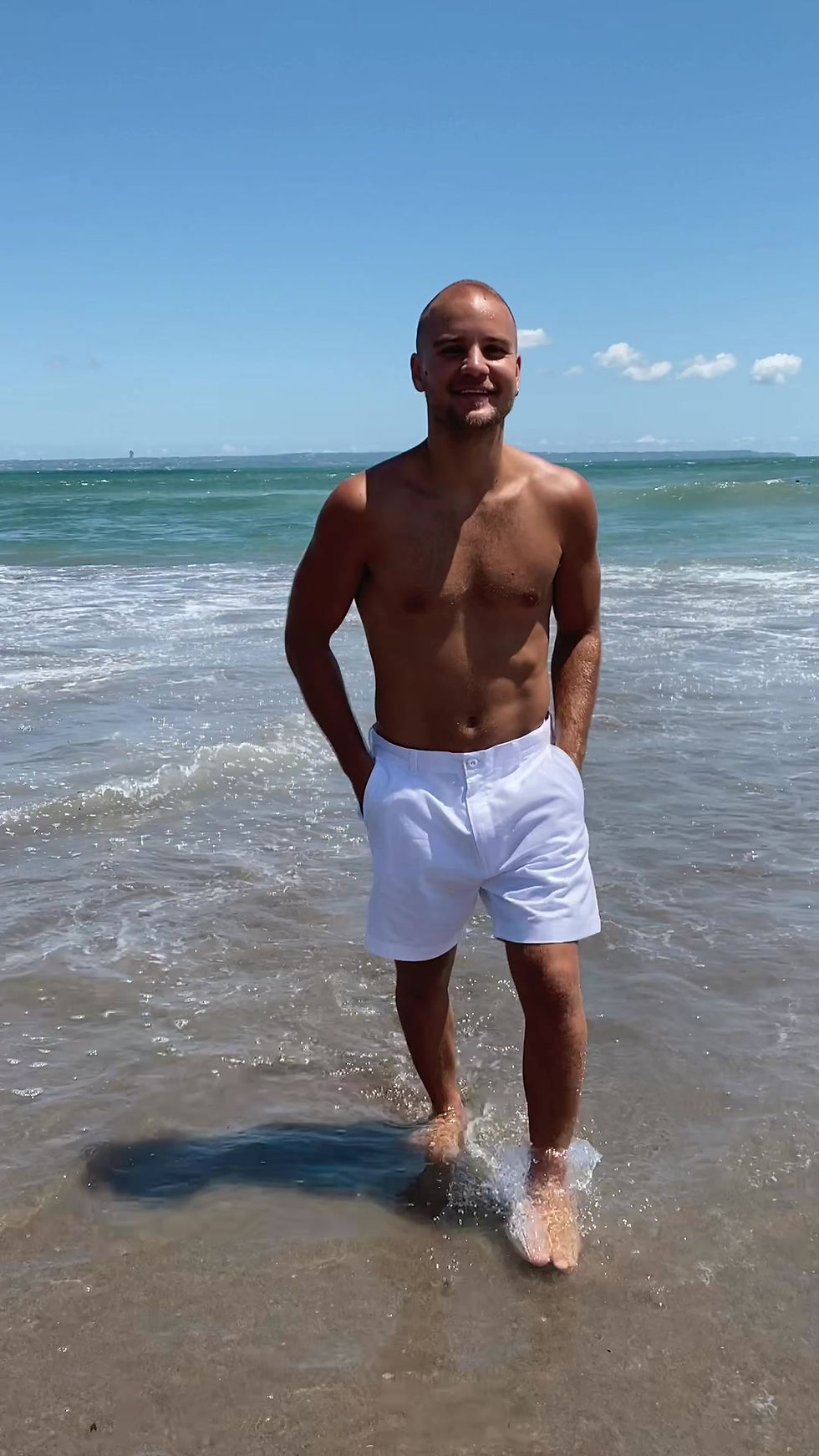 Thumbnail: White dress cotton shorts