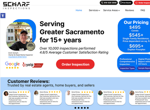 Screenshot of hi-fidelity design proposal for landing page using client branding.