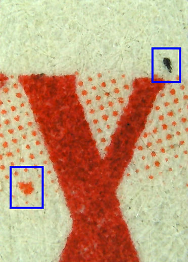 Variety - red and black dots next to the 2nd "X" in "XXI" Soviet Census XXI