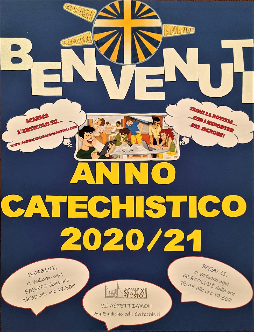 "RIPARTIAMO" con il CATECHISMO e con L'AZIONE CATTOLICA!!!